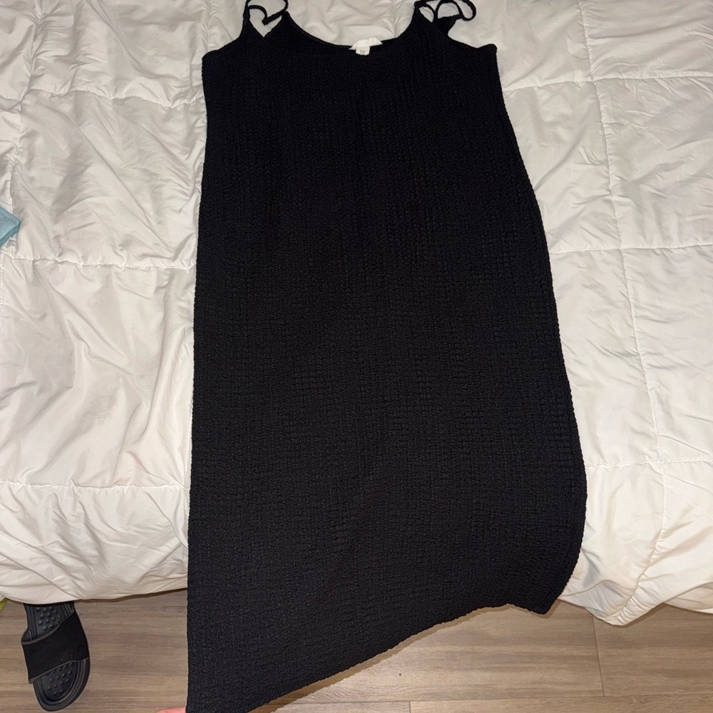H&M Black Asymmetrical Dress